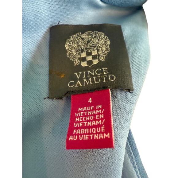 NWT Vince Camuto Summer Blue Drape Neck Sleeveless Dress  4 - Picture 3 of 12